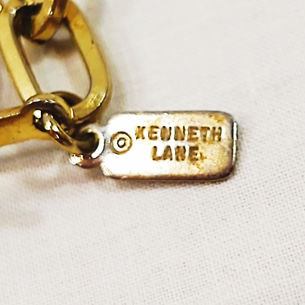 Vintage Kenneth Lane Gold Chain Link Necklace - Picture 4 of 4